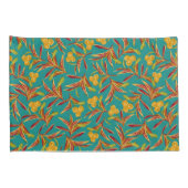 Tropical Pattern with Red and Yellow Leaves 枕カバー (裏面-右)