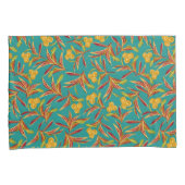 Tropical Pattern with Red and Yellow Leaves 枕カバー (正面右)
