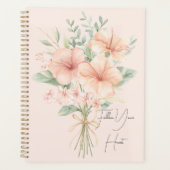 Tropical Peach Hibiscus Flowers プランナー手帳 (正面)