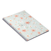 Tropical Peach White Hibiscus Flowers ノートブック (右側)