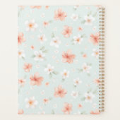 Tropical Peach White Hibiscus Flowers プランナー手帳 (裏面)