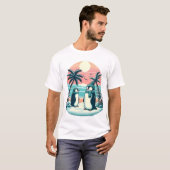 Tropical Penguins – Winter Vacation Vibes Tシャツ (正面フル)