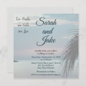 Tropical Photo Christian Wedding Invitation 招待状 (正面/裏面)