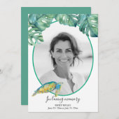 Tropical Photo Death Notice and Funeral Invitation 招待状 (正面/裏面)