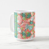 Tropical Pickleball Paradise Custom Socks コーヒーマグカップ (正面左)