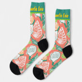 Tropical Pickleball Paradise Custom Socks ソックス (左)