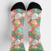 Tropical Pickleball Paradise Custom Socks ソックス (上部)