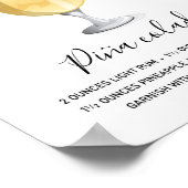 Tropical Piña Colada Cocktail Recipe Art ポスター (角)