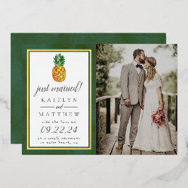 Tropical Pineappleの結婚写真の発表実在 箔招待状
