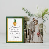 Tropical Pineappleの結婚写真の発表実在 箔招待状 (立ち正面)