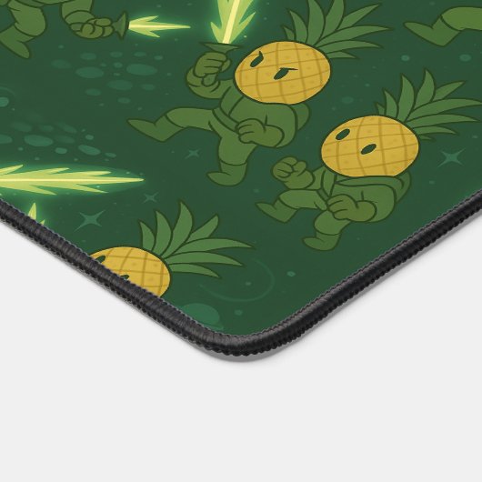 Tropical Pineapple Astronaut with Glowing Swords デスクマット (コーナー)