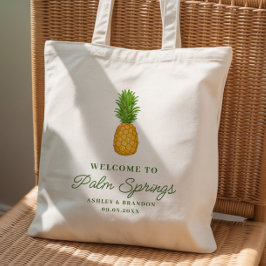 Tropical Pineapple Hotel Wedding Welcome トートバッグ