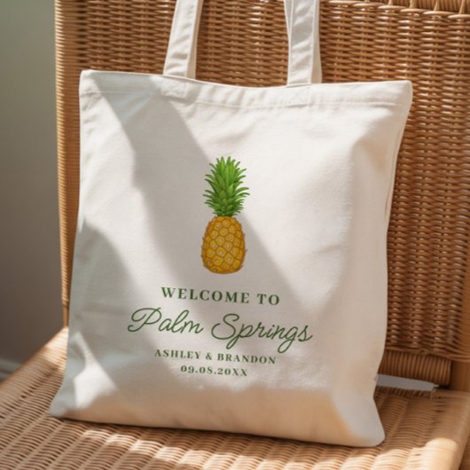 Tropical Pineapple Hotel Wedding Welcome トートバッグ