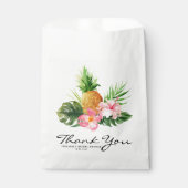 Tropical Pineapple Summer Bridal Shower Thank You フェイバーバッグ (正面)