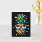Tropical Pineapple Sungl Christmas Lights Xmas In  カード (黄色い花)