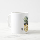 Tropical Pineapple Sunglasses Sunshine コーヒーマグカップ (正面左)