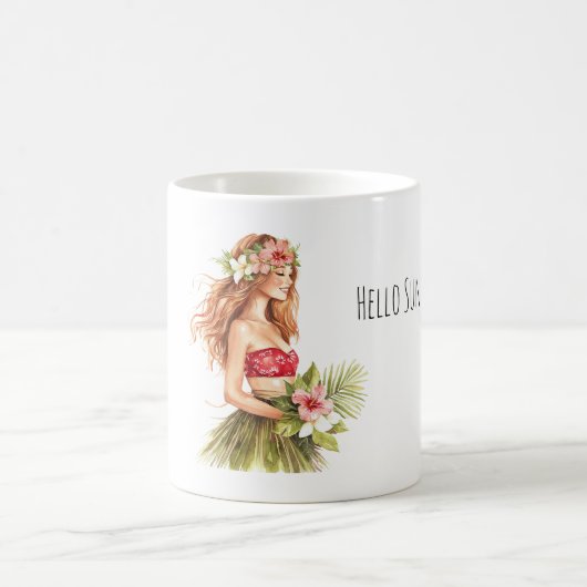 Tropical Pineapple Sunglasses Sunshine コーヒーマグカップ (中央)