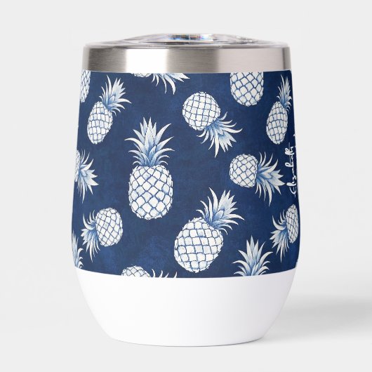 Tropical Pineapple with Name – Watercolor Style (正面)