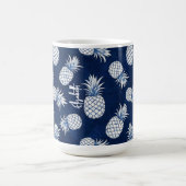 Tropical Pineapple with Name – Watercolor Style コーヒーマグカップ (中央)