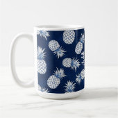 Tropical Pineapple with Name – Watercolor Style コーヒーマグカップ (左)