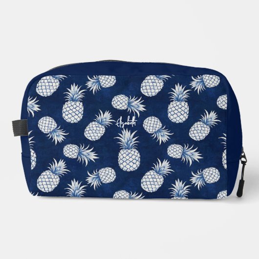 Tropical Pineapple with Name – Watercolor Style ドップキット (正面)