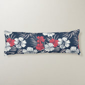 Tropical Pink and Navy Floral ボディピロー (裏面)