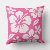 Tropical Pink Beach Flowers クッション (裏面)