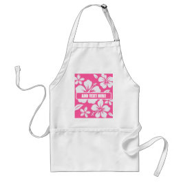 Tropical Pink Beach Flowers スタンダードエプロン