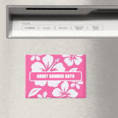 Tropical Pink Beach Flowers マグネット (インサイチュ (食洗機))