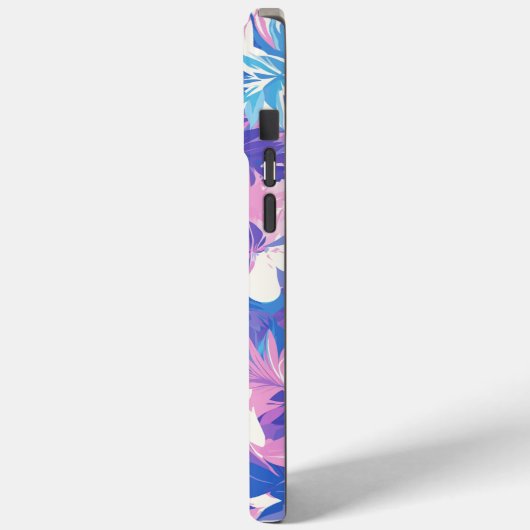 🌺 Tropical Pink & Blue Floral Pattern - Fresh & V Case-Mate iPhoneケース (裏面 / 左)