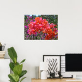 Tropical Pink Bougainvillea ポスター (ホームオフィス)