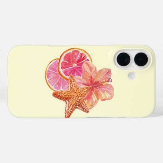 Tropical Pink Citrus Art Case-Mate iPhoneケース (裏面 (横))