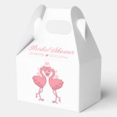 Tropical Pink Flamingo Hawaiian Luau Bridal Shower フェイバーボックス (裏面)