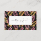 Tropical Pink Gold Dark Foliage Appointment 名刺 (正面)