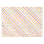 Tropical Pink Green Orange Yellow Stripes  テーブルクロス (正面(横))