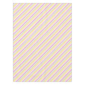 Tropical Pink Green Orange Yellow Stripes  テーブルクロス (正面)