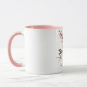 Tropical Pink White Orchid Flowers Birthday マグカップ (左)