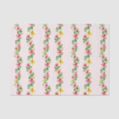 Tropical Pink Yellow Hibiscus Flowers Birthday 薄葉紙 (正面)