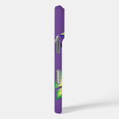Tropical Plants and Flamingo Purple Personalised Case-Mate iPhoneケース (裏面 / 右)