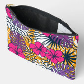 Tropical Plants and Hibiscus Exotic Floral Design アクセサリーポーチ (見開き)