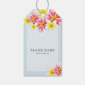 Tropical Plumeria Logo QR Code Hang Tags W/String ギフトタグ (正面)