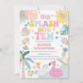 Tropical Pool Birthday Invitation 招待状 (正面)