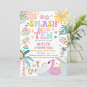 Tropical Pool Birthday Invitation 招待状 (スタンド正面)