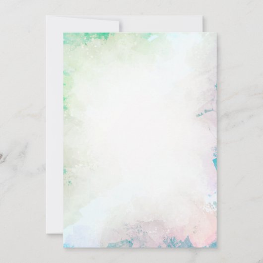 Tropical Pool Party Pink Flamingo Quinceañera  招待状 (裏面)