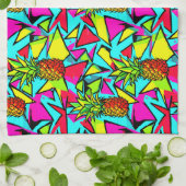 Tropical Pop Pineapple キッチンタオル (折り畳み)