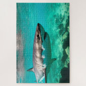 Tropical Predator: Great White Shark ジグソーパズル (縦)