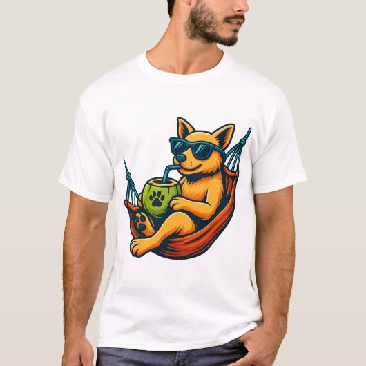 Tropical Pup Vibes Tシャツ (正面)