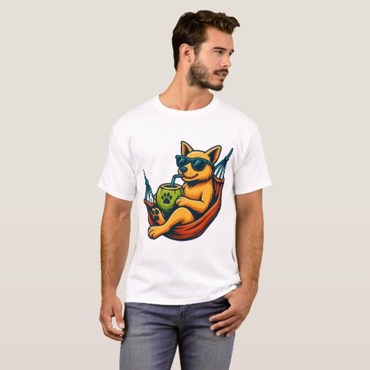 Tropical Pup Vibes Tシャツ (正面フル)