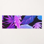 Tropical Purple Botanical Leaves  ヨガマット (正面(横))
