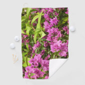 Tropical Purple Bougainvillea Floral ゴルフタオル (インサイチュ)